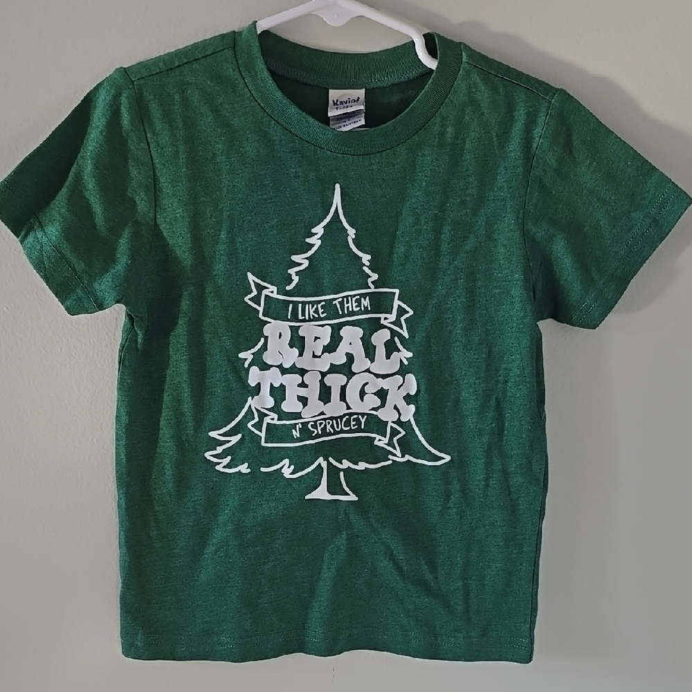 Kavio Green Kids Tee with Tree Design